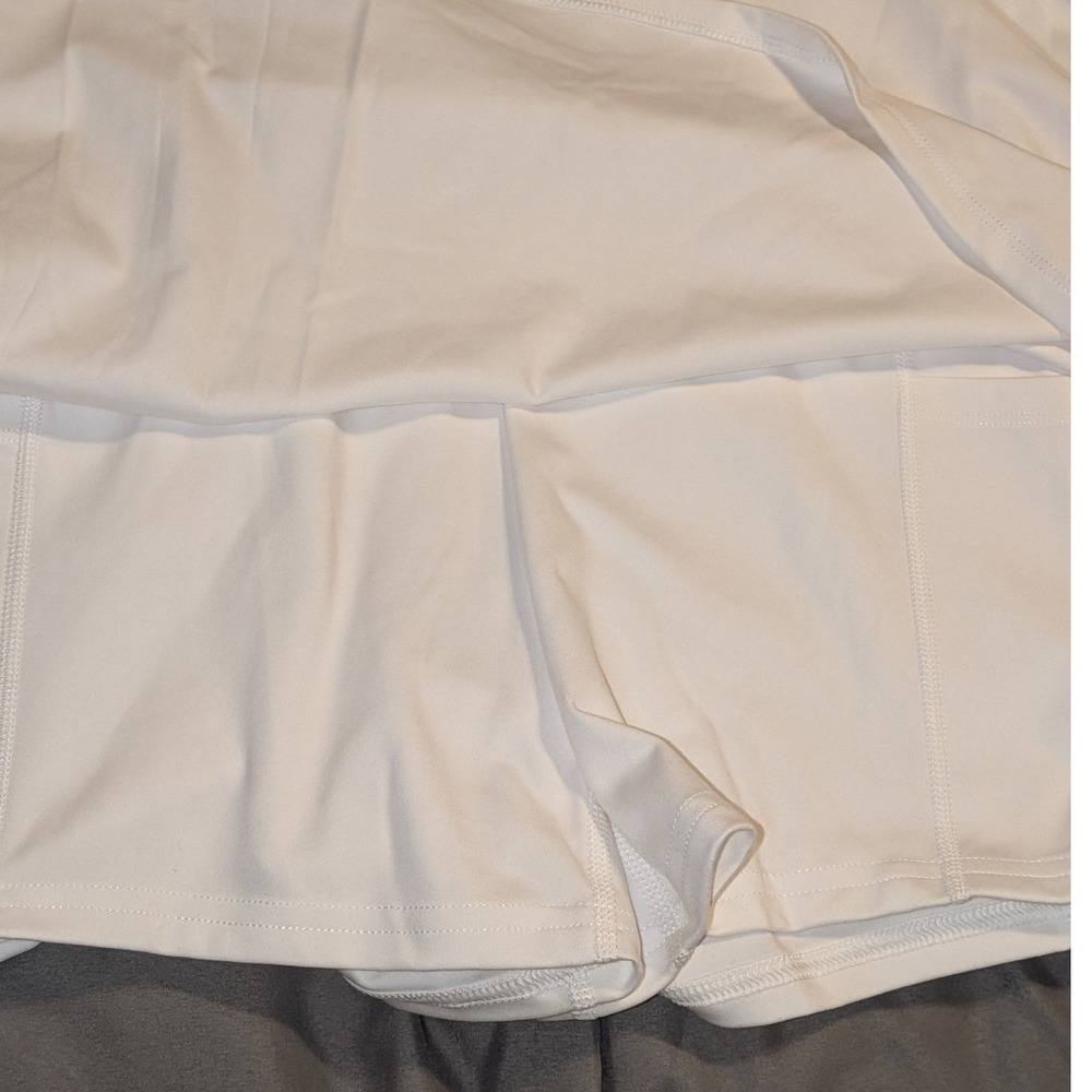 All in Motion White Active Dress Asymmetrical Neckline Built-in‎ Shorts XL - Picture 7 of 11